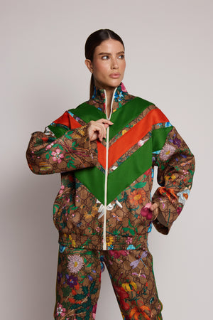 Conjunto Gucci Flora GG Monograma – Jaqueta e Calça Track