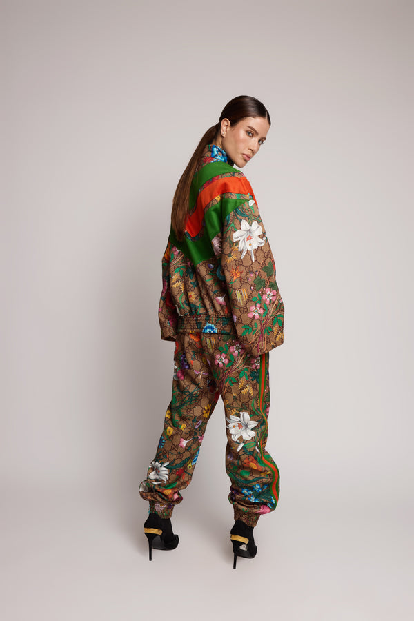 Conjunto Gucci Flora GG Monograma – Jaqueta e Calça Track