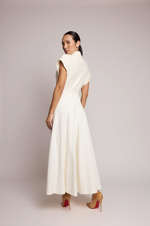 Macacão Chanel Off-White de Alfaiataria