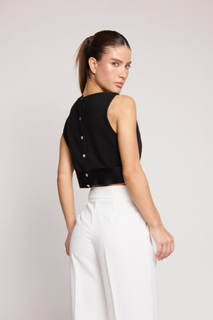 Chanel Ribbed Knit Top Size