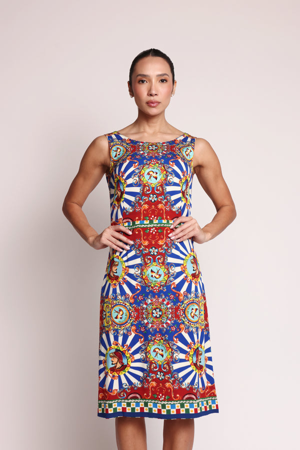 Vestido Dolce & Gabbana Estampa Carretto Siciliano Midi