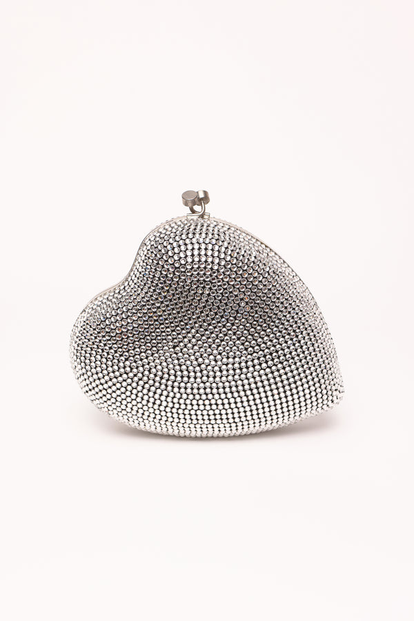 YSL Love Box Swarovski Crystal Heart Limited Edition Clutch 