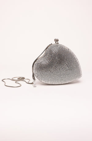 YSL Love Box Swarovski Crystal Heart Limited Edition Clutch 