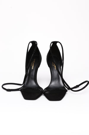 Sandália Yves Saint Laurent Opyum Crystal Preto