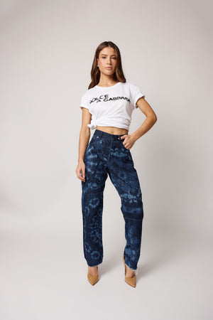 Calça Dior Tie-Dye Denim Azul