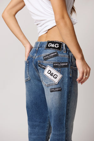Calça Jeans Dolce & Gabbana Destroyed Azul