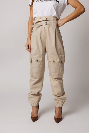 Calça Cargo Dolce & Gabbana Cintura Alta com Fivelas