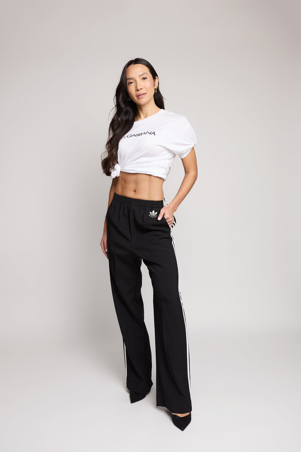 Calça Flare Adidas x Gucci