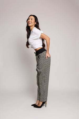 Calça em jacquard de algodão Balmain