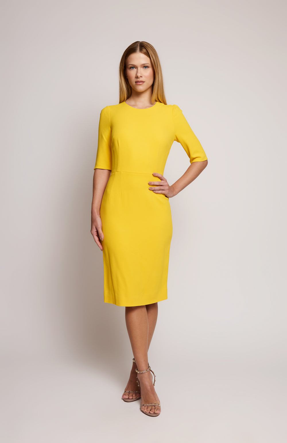 Vestido Dolce & Gabbana em viscose amarela
