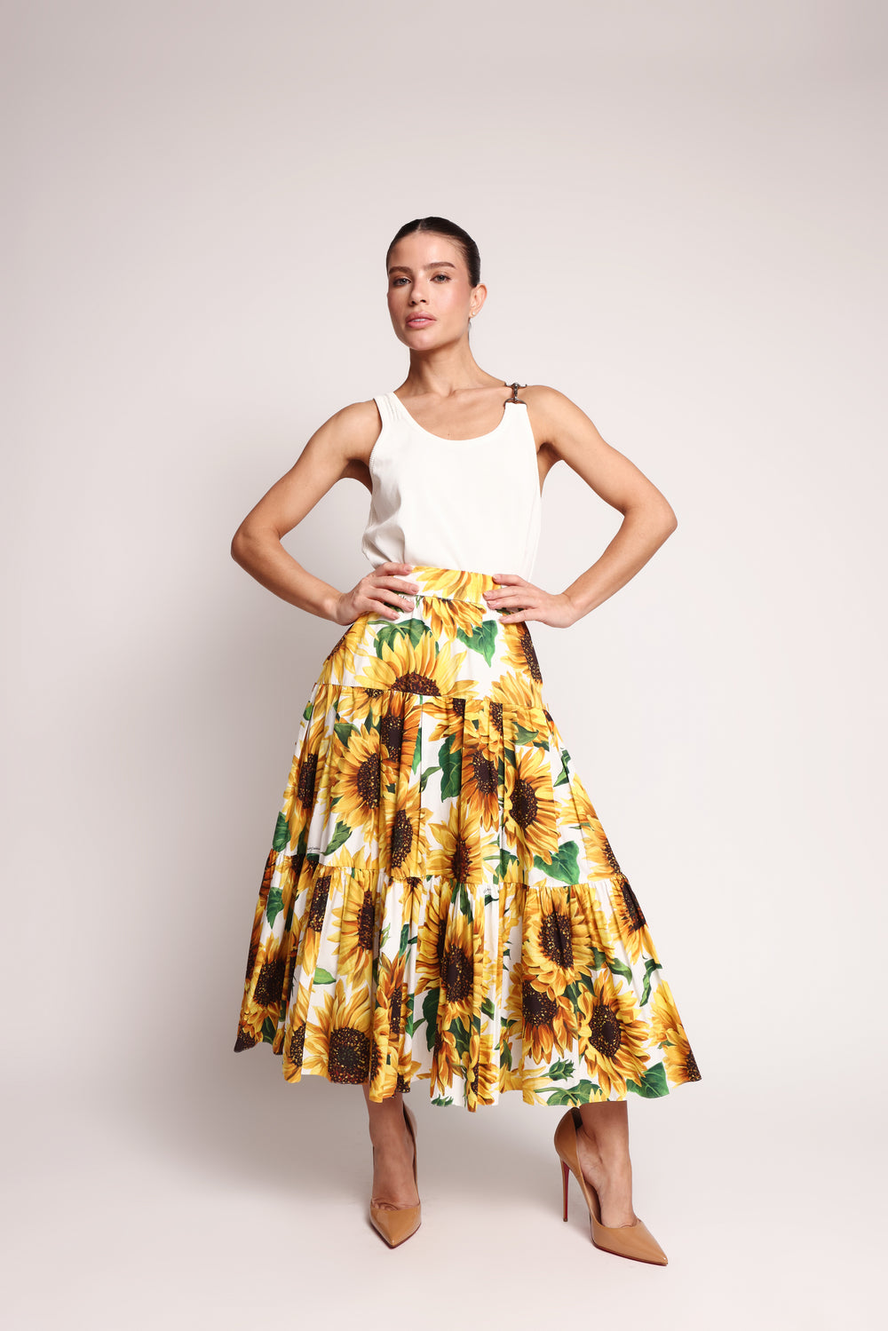 Saia Dolce & Gabbana midi girassol