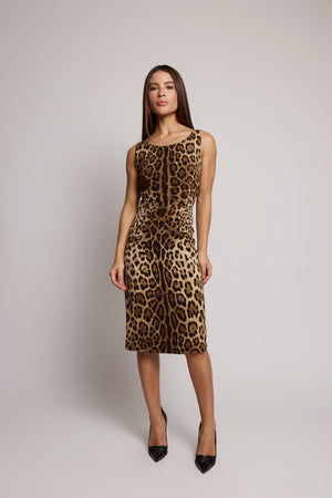 Vestido Dolce & Gabbana slim com estampa de Leopardo