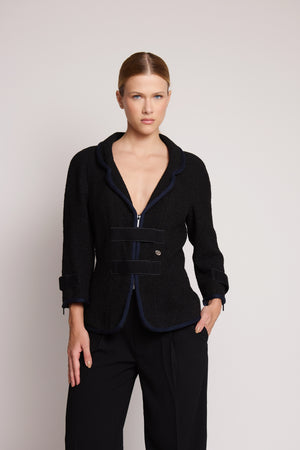 Jaqueta Chanel de tweed com fecho de velcro