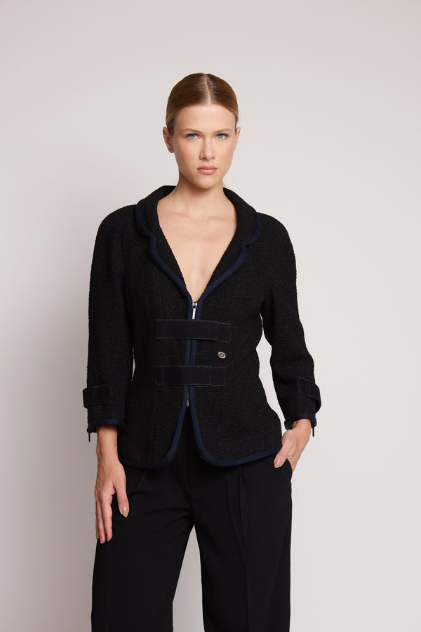 Jaqueta Chanel de tweed com fecho de velcro