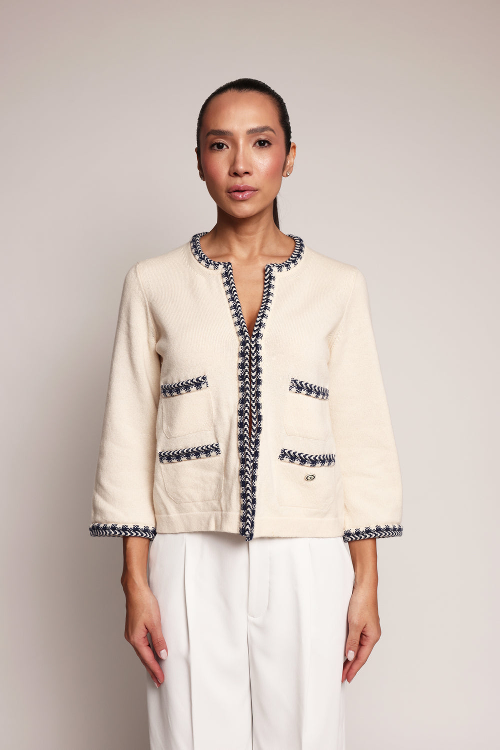 Coco Chanel Tweed Sweater Jacket