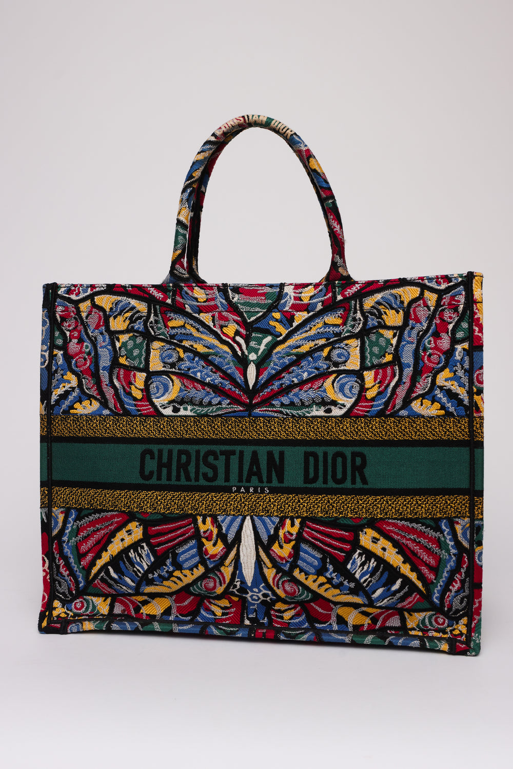 Christian Dior Embroidered Canvas Butterfly Book Tote