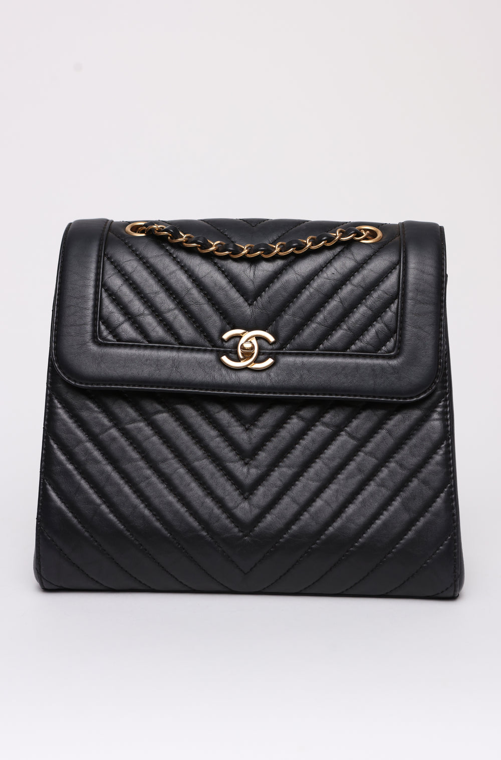 Chanel Chevron Framed Backpack