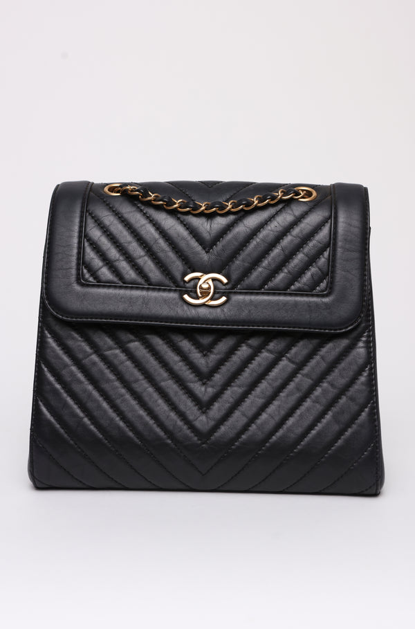 Chanel Chevron Framed Backpack