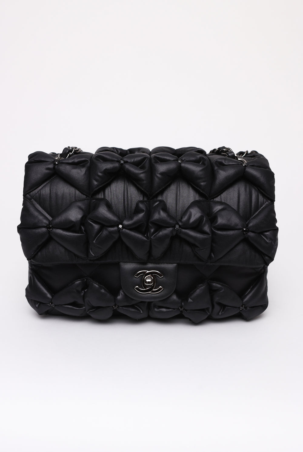 Chanel Seasonal Draped Fabric Flap Bag