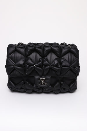 Chanel Seasonal Draped Fabric Flap Bag