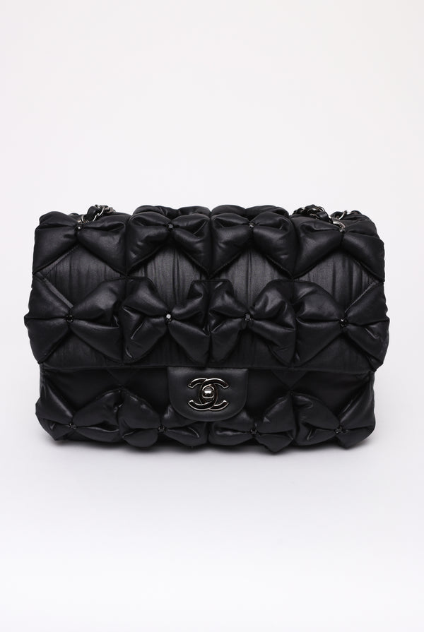Chanel Seasonal Draped Fabric Flap Bag