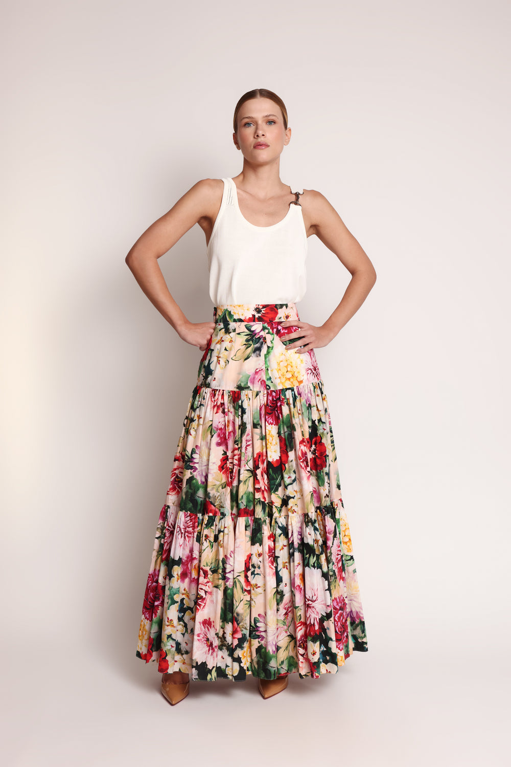 Saia midi Dolce & Gabbana Floral