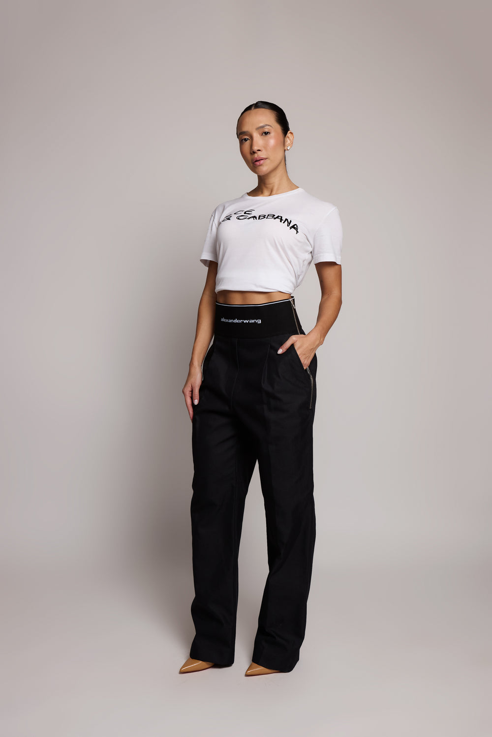 Calça Alexander Wang High Waist Black Zipper