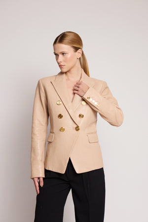 Blazer de couro Balmain