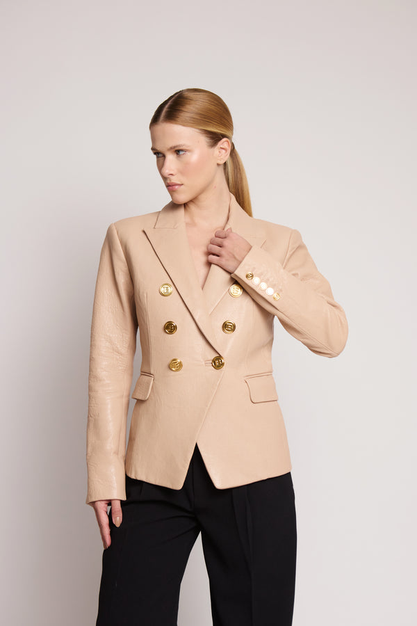 Blazer de couro Balmain