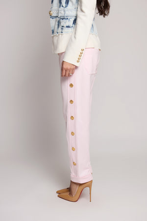 Calça Versace Rosé Botões Dourados