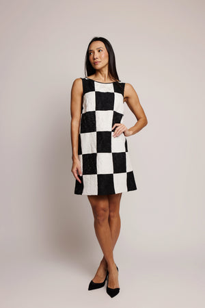 Vestido Dolce & Gabbana Sem Mangas em Jacquard Patchwork Branco